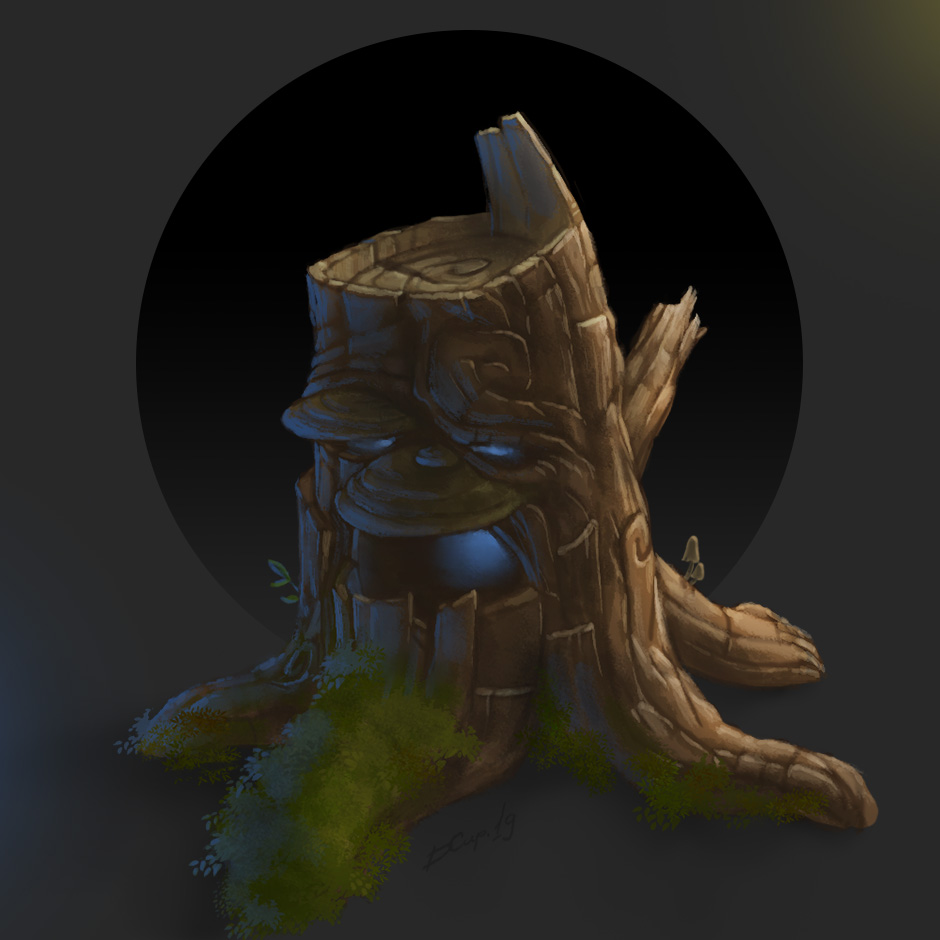 Magical forest stump 01
